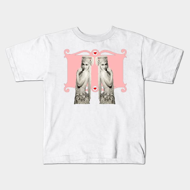 Stylish woman vintage artist Kids T-Shirt by Marccelus